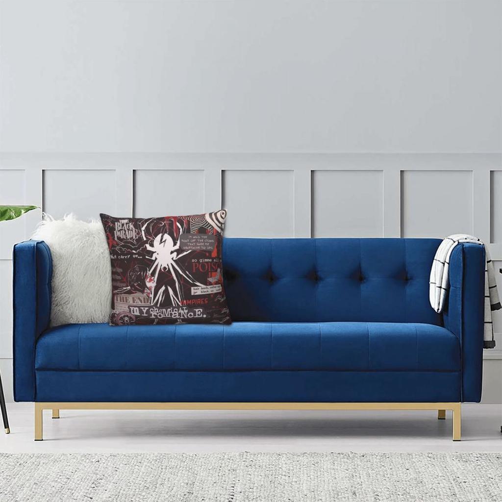 My Chemical Romance MCR Music Band Pillow Cover Cushion Cover Soft Pillow Case Cute Funny Pillowcases For Sofa Home Decoration