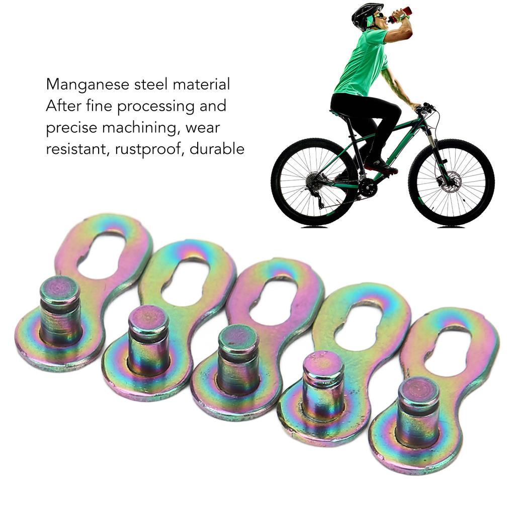 10 Pairs Bike Missing Link Speed Chain Link Road Bike Chain Link Connectors with 9 Speed Colored