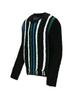 ADSB ANDERSSON BELL Unisex V-Neck Reverse Stripe Sweater Atb1350U(Black)