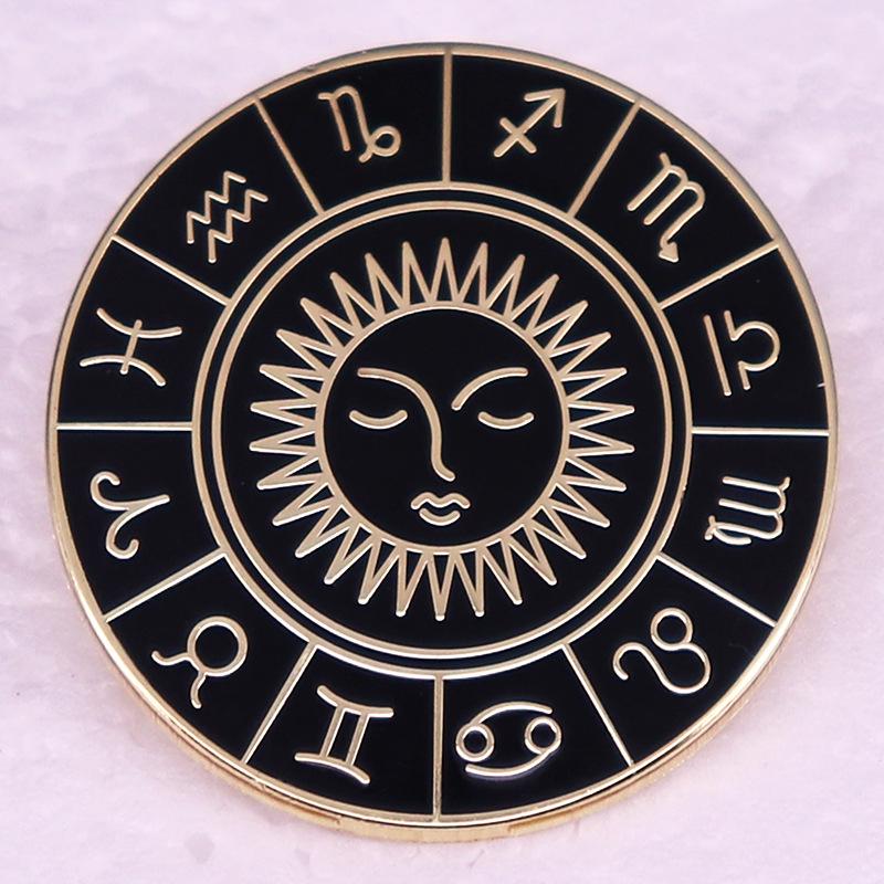 

Sun Constellation Wheel Brooch