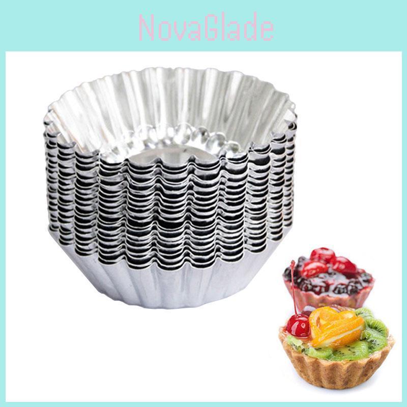 Sturdy Thick Tinplate Egg Tart Molds Reusable Baking Pudding Trays