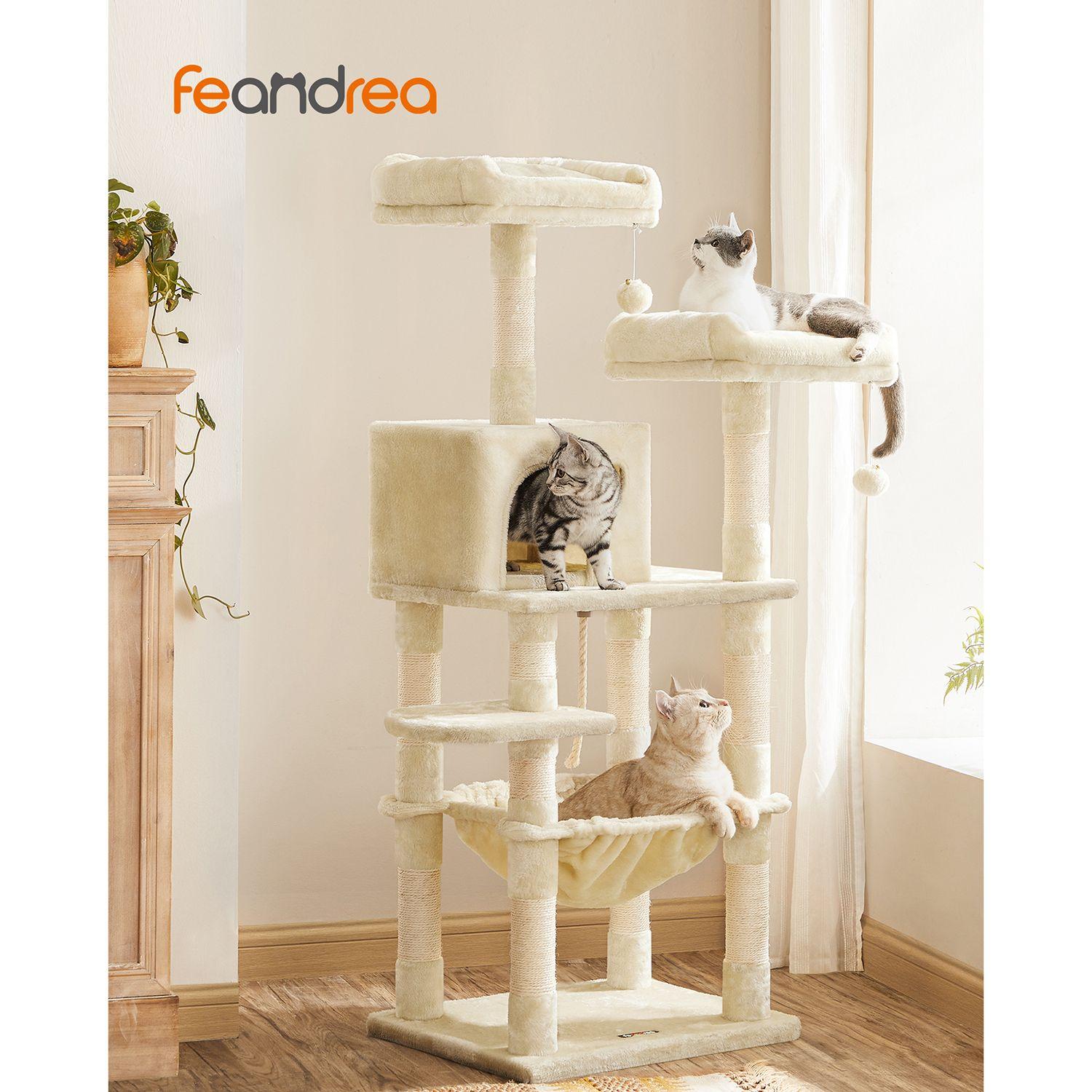 FEANDREA Cat Tree, Stable Cat Tower