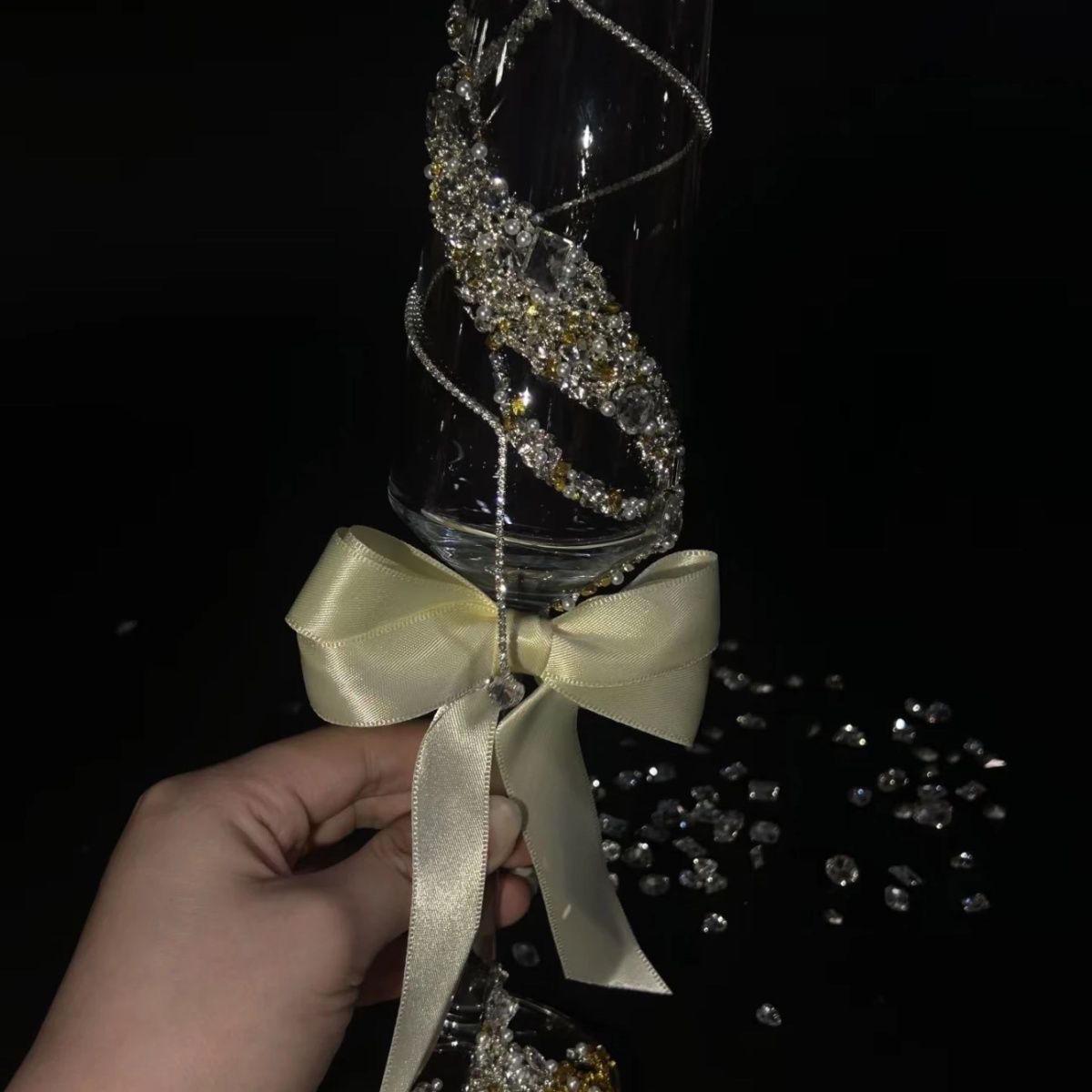 

Келих для шампанського з європейського кришталю без свинцю Метелик - Романтичний весільний тост та подарунок на заручини