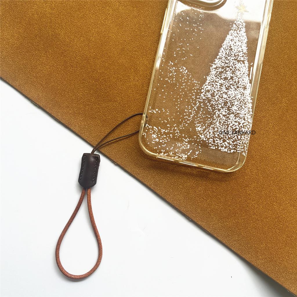 Leather handmade Lanyard String Short Grip Lanyard Mobile Phone Strap for USB Flash Drive Keychain ID Badge Holder DIY Hang Rope