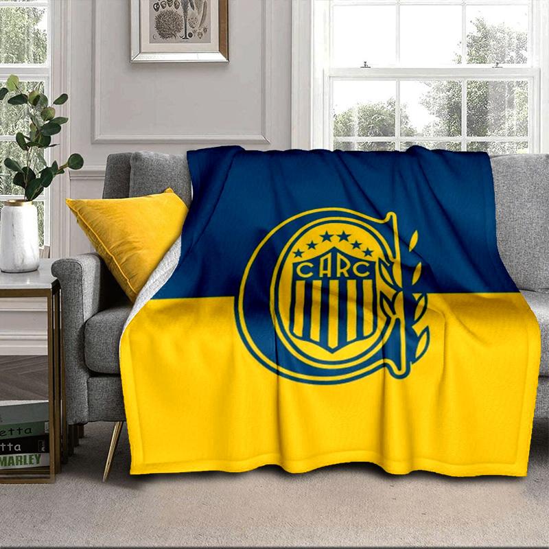 Rosario Central Crest Portable Blanket/Soft Blanket Bedding Blanket Suitable for Travel Camping Living Rooms Offices Sofas Fan Gifts