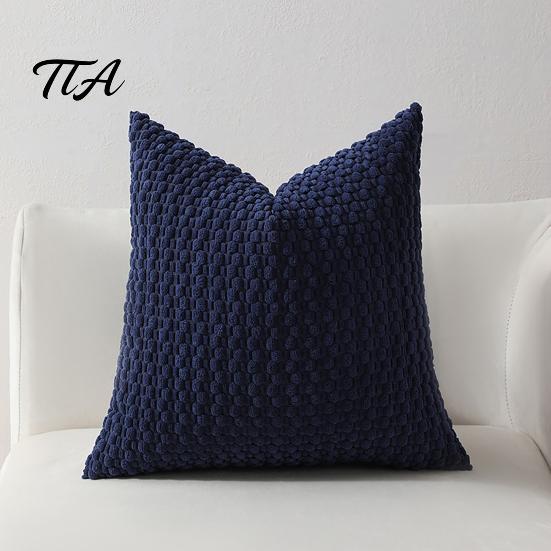 Three Dimensional Texture Pillowcase Corduroy Pillow Cover, Bubble Throw Solid Color Pillowcase, Decorative Sofa Cushion Cover Modern for Couch