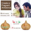 Wood Grain 400ml Ultrasonic Essential Oil Diffuser with Remote Control and Seven-Color LED