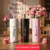 Copos Tumblers Personalizados Slim Skinny 16oz Acrílico Fosco Garrafa de Água com Tampa Canudo Festa de Galinha Presentes para Madrinhas Parede Dupla Colorido