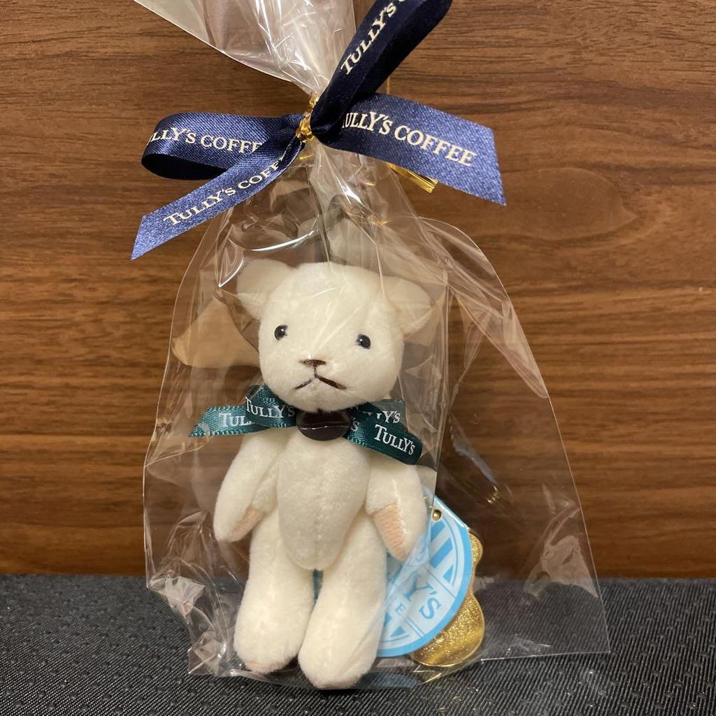 [USED] TULLY's COFFEE Hokkaido Limited Edition Teddy Bear (White)