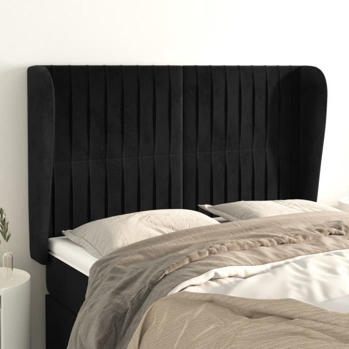 VidaXL Headboard with Ears Black 147x23x118-128 Cm Velvet3118244