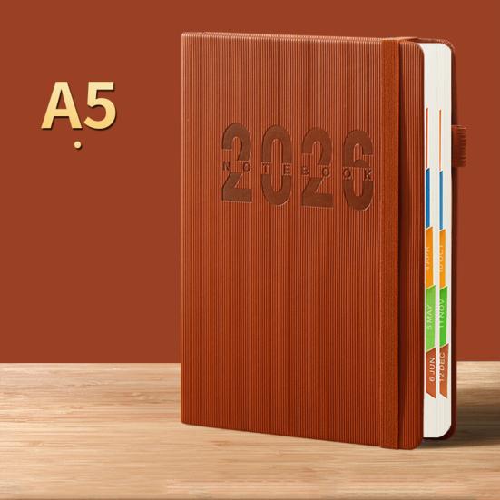 2026 Planner JAN. 2026 - DEC. 2026 Daily Weekly Monthly Calendar Planner with Faux Leather Cover for Men Women Business Student