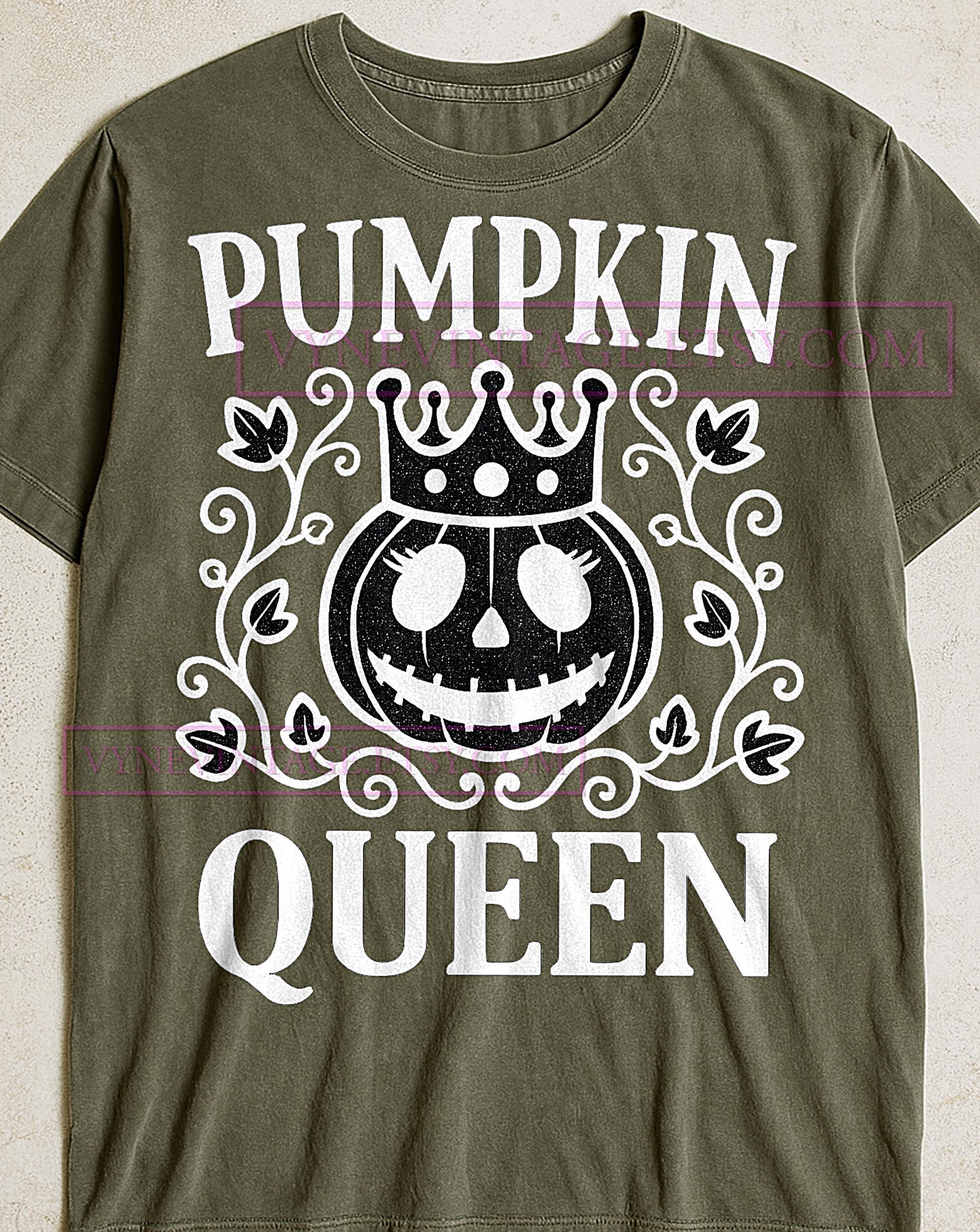 Pumpkin Queen T-Shirt, Halloween Typography Graphic Tee, Spooky Season Fall Shirt, Fall Lover Gift, Witchy Pumpkin Shirt S