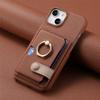 Shockproof Phone Case for IPhone 17 Air 16E 16 15 Plus 14 13 12 Mini 11 Pro Max Ring PU Leather Cards Holder Wallet Cover