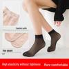Women's Ultra-Thin Invisible Ankle Socks - Crystal Silk, Anti-Snag, Nude, Transparent for Spring/Summer