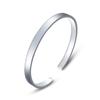 Source Jewelry Factory Light Luxury Niche Design S925 Pure Silver Smooth Open Bracelet for Girls, Simple and Trendy Bracelet