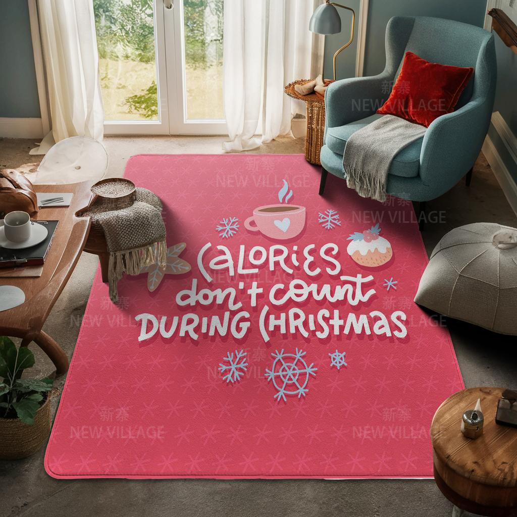 House Entrance Carpet Home Door Mat Living Room Bath Foot Bathroom Non-slip Water Absorption Rugs Bath Merry Christmas Winter