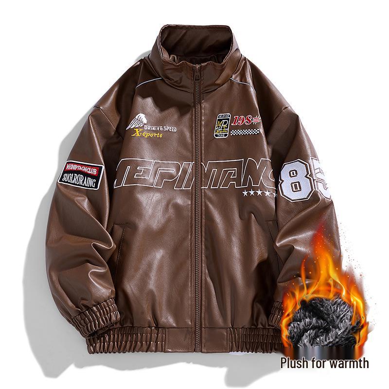 Herren Trendy PU-Leder Motorradjacke - Vielseitiges Frühjahrs- & Herbst-Oberteil