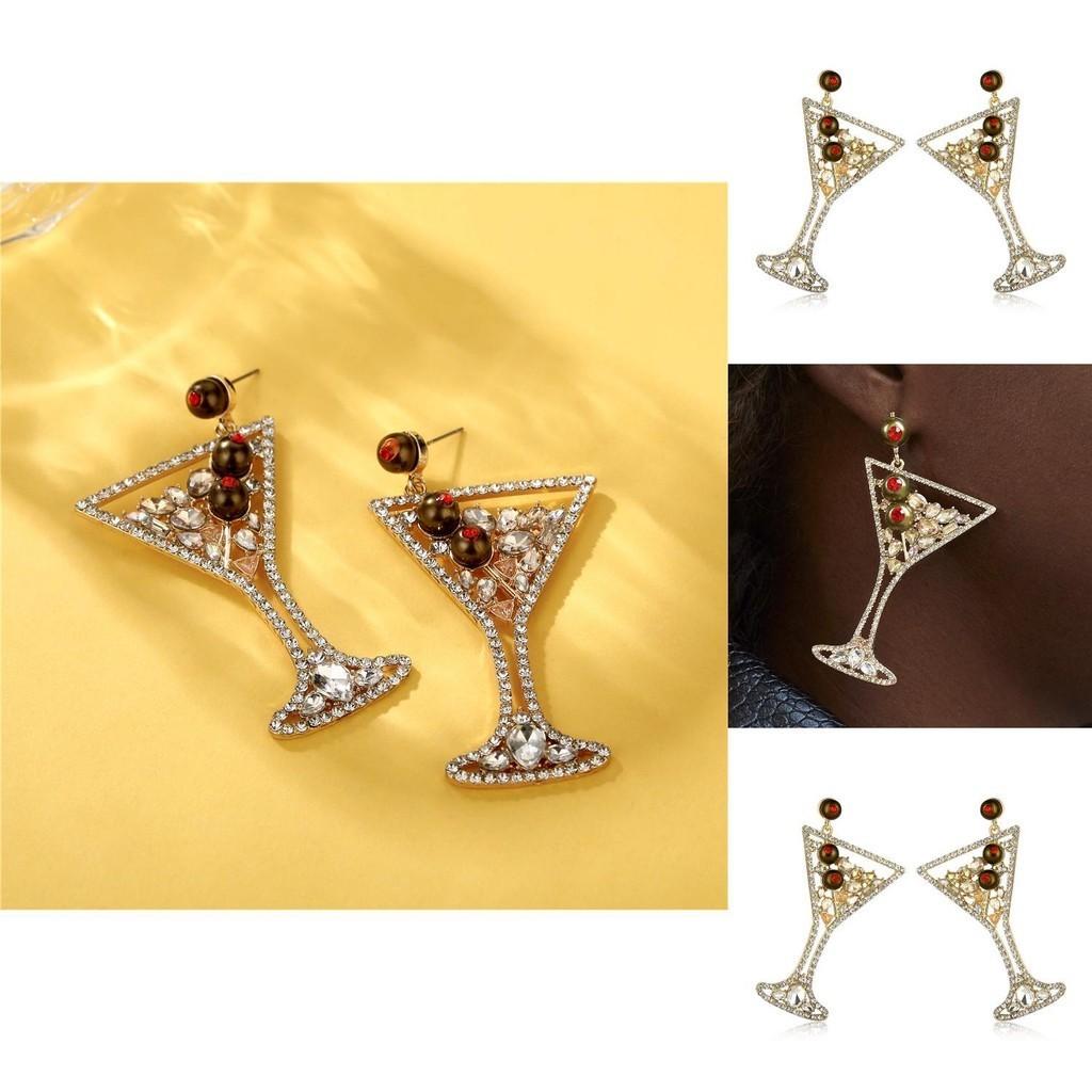 Elegant Black Diamond Alloy Geometric Earrings For Women Stylish And Unique Design