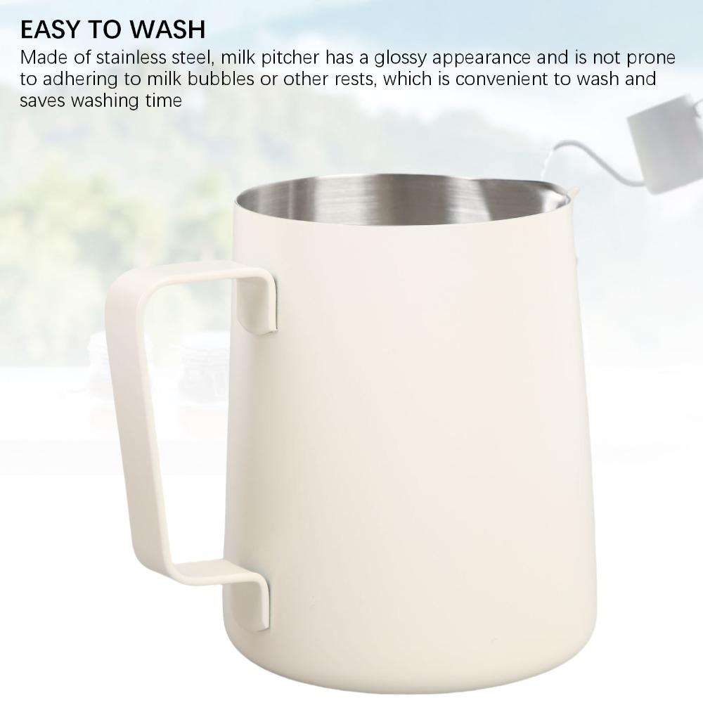 304 Stainless Steel Milk Frothing Pitcher With Scale Latte Art Frothing Cup  Coffee Preparation