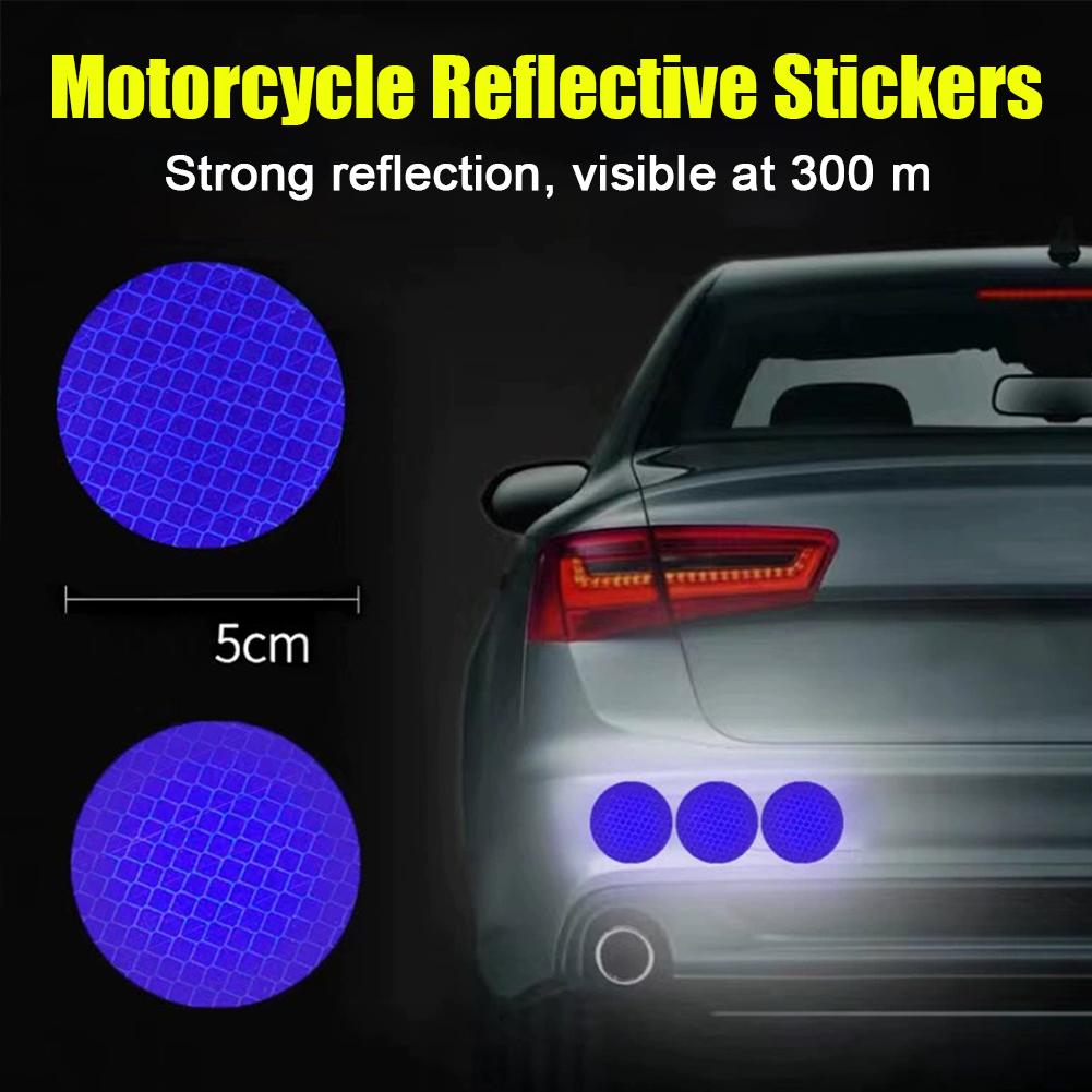 10pcs New Car Bumper Reflective Stickers Reflective Warning Strip Tape Secure Reflector Stickers Decals Safety Warning