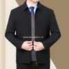 2024 Spring/Autumn High-Quality Lapel Jacket for Middle-Aged and Elderly Men - Fashionable Business Casual Outerwear