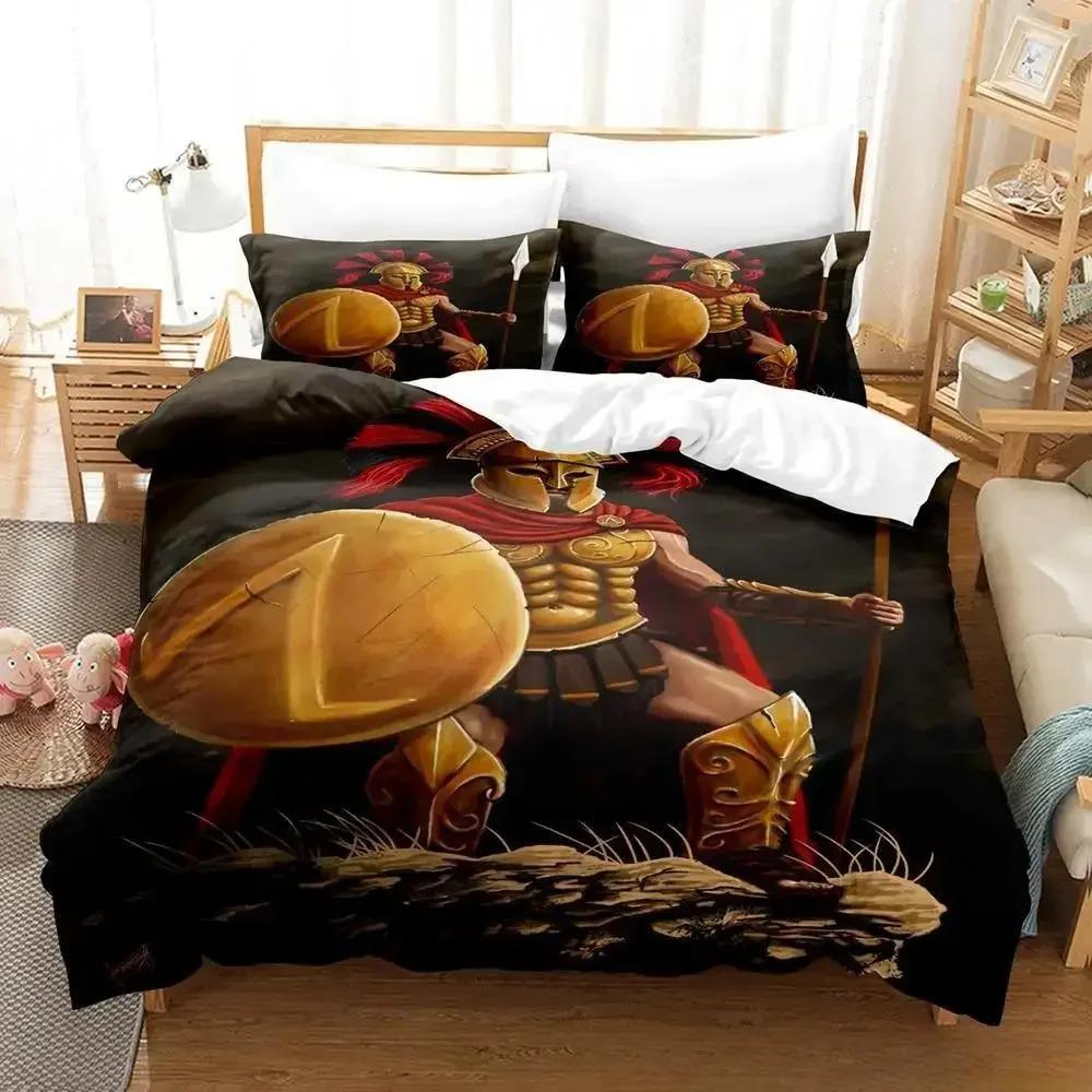 

Комплект постельного белья Spartan Single Twin Full Queen King Size Bed Set Adult Kids Bedroom Duvet Cover Sets 3D Print Anime Bed Set 70x133cm 2pcs
