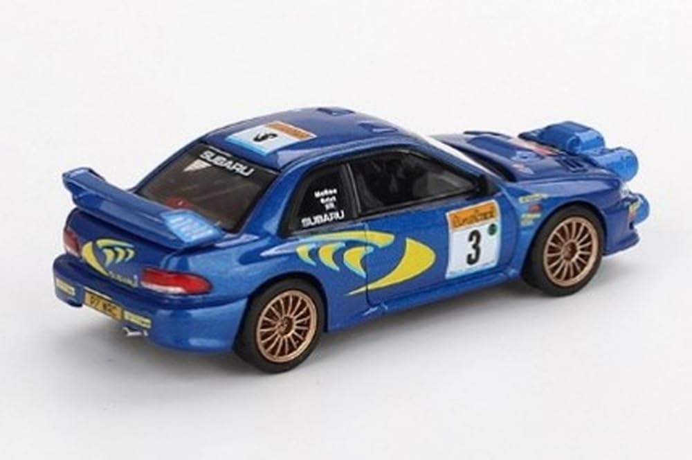 MINI GT 1/64 Scale Subaru Impreza WRC98 Monte Carlo Rally 1998 3rd Place Winner #3 (Left-Hand Drive) Finished Model MGT00975-L