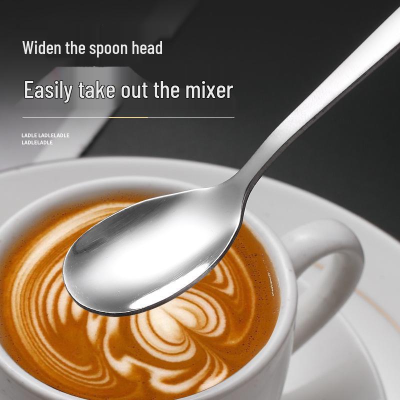 Creative Multi-Color Ceramic Mixing Spoon with Long Handle & Stainless Steel Glaze