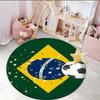 1PC round rug Brazil Artwork Printed Round Area Rug ,Rug For Home Office, Round Chair Rug, Decorative Carpet Fan gifts Christmas gift