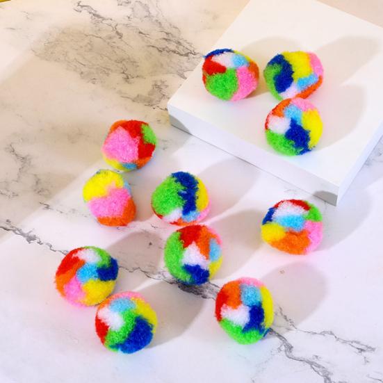 20Pcs Cat Toy Mute Resistant Relieve Handmade Bite Funny Cats Boredom Polypropylene Bouncy Ball Toys Pet Supplies