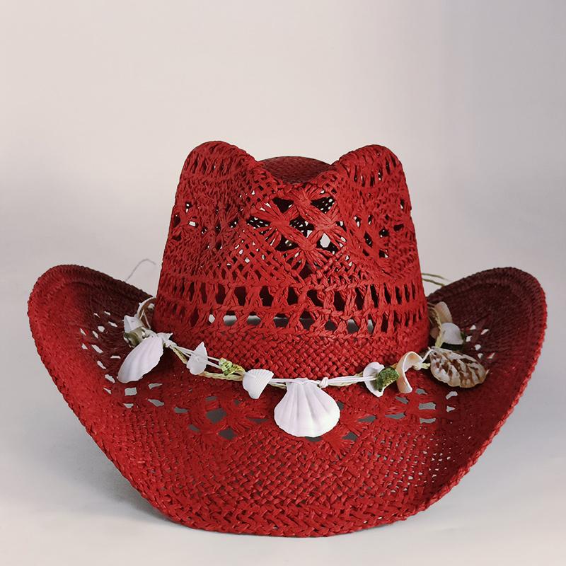 new Men Cowboy Straw hat women Fashion Large Brim straw hat with belt Party Outdoor summer cowgirl beach Sun Hat sombrero vaquer