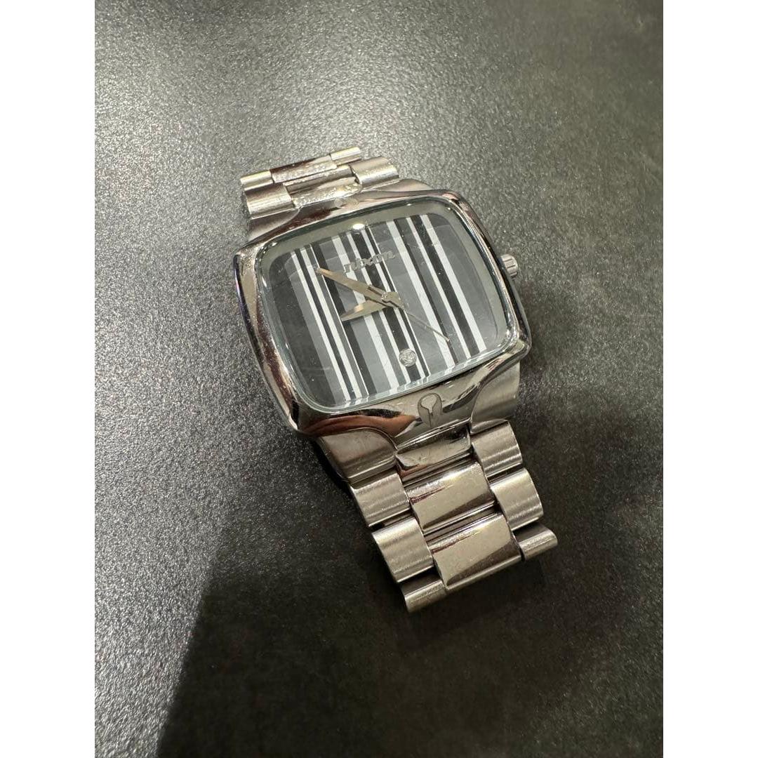 Used [Rare] NIXON men s watch quartz striped dial