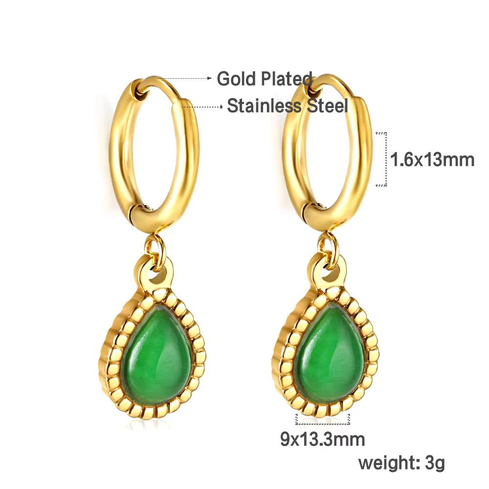 Luxury Fan Shaped Short Stud Earrings For Women Hypoallergenic Vacuum Plating Elegant And Versatile