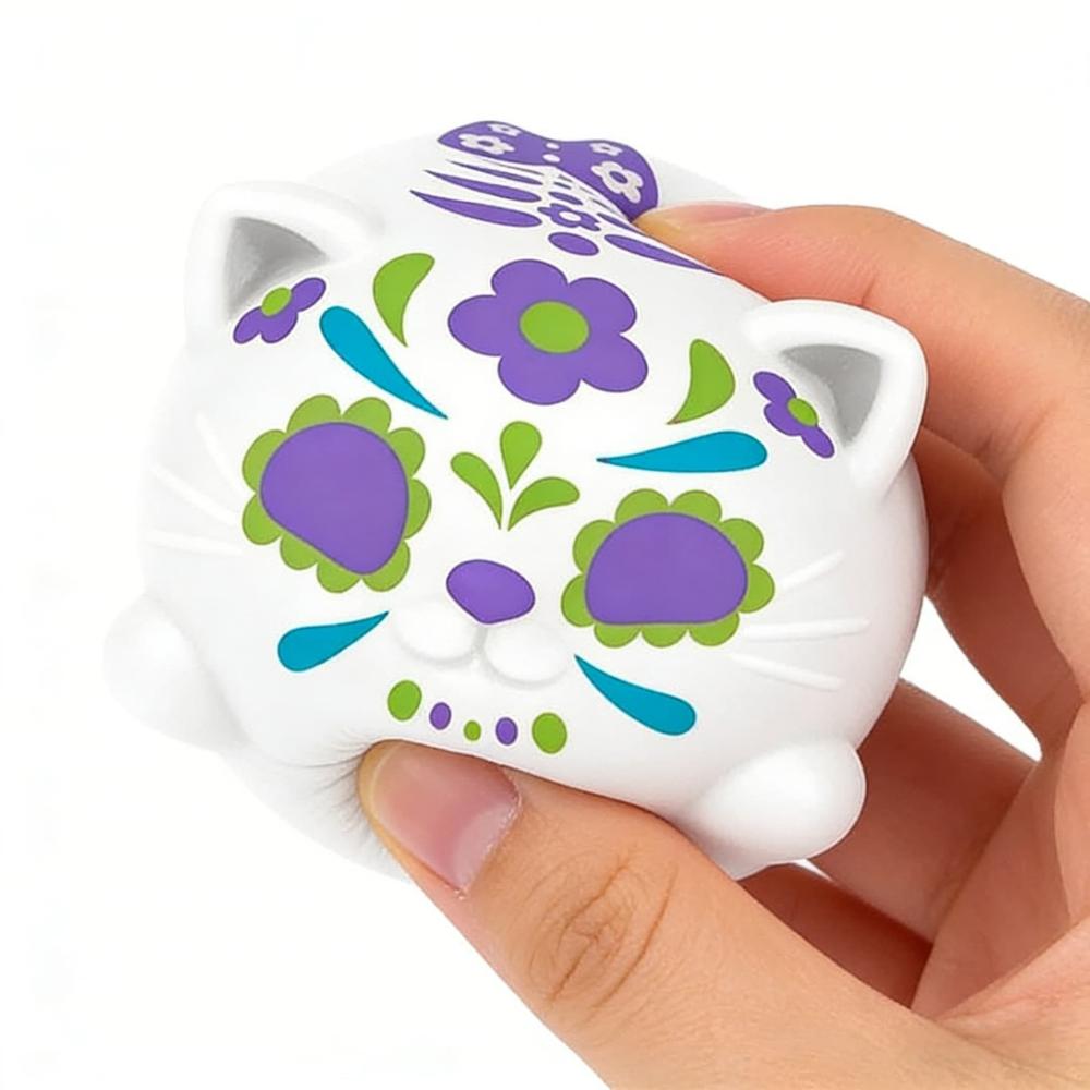 Needoh Crânes de Sucre Chats Schylling Sensation Beurre Doux Jouet Fidget ASMR Sensoriel Jouet Anti-Stress Cadeaux