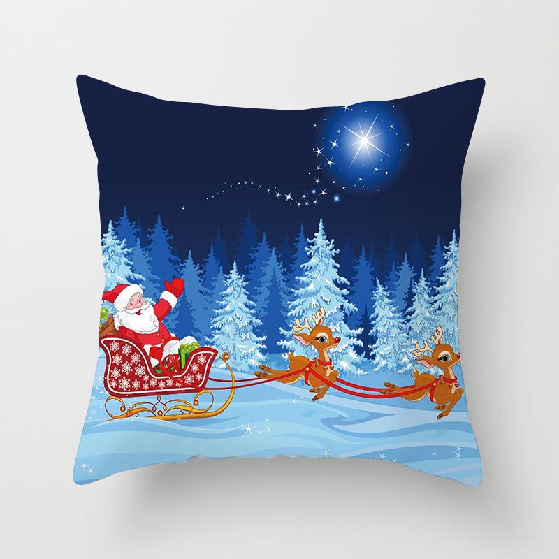 Festliche Weihnachtskissen Nordische Weihnachtsbäume Druck Kissenbezug Nachttisch Zuhause Rückenabdeckung