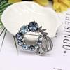 Crystal Zircon Flower Brooch Luxury Dimond Ribbon Rhinestone Corsage Gift for Women for Graduation Entrance Comes with a Gift Case Weddings,