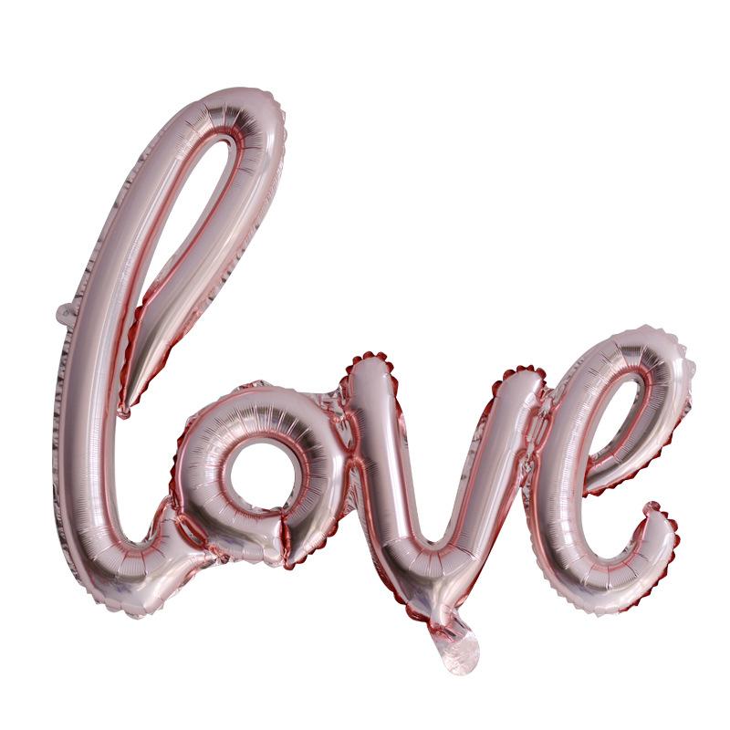Large One-Piece Love Balloon Valentine'S Day Balloon Wedding Decoration Aluminum Film Balloon Wedding Room Arrangement Qixi Festival