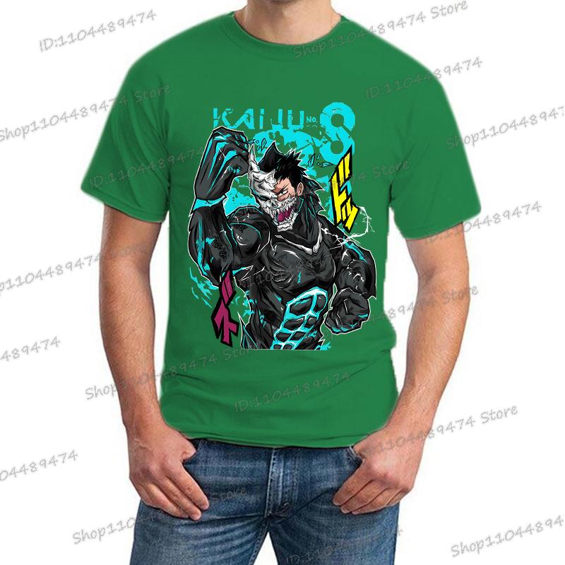 Japanisches Anime Kaiju No 8 T-Shirt Herren Punk-Stil Soshiro Hoshina T-Shirts Manga-Liebhaber Geschenkshirt Grafik Unisex Kaiju No 8 T-Shirt