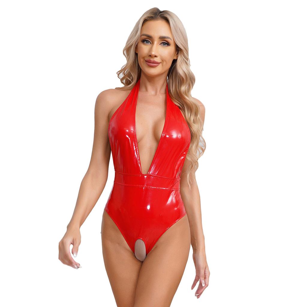 Dámská kombinéza Wetlook Latex Latex Body Body na spaní Pole Dance Nightclub Outfit