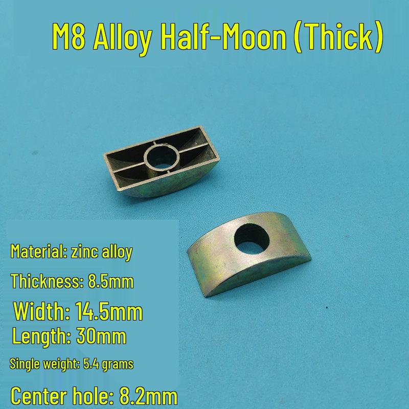 M6-M10 Plastic and Iron Half-Moon Crescent Washers for Furniture Hardware