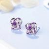 925 Silver Earrings For Women -silver-jewelry Zirconia Eternal Heart Twist Earrings Oorbellen S-e430