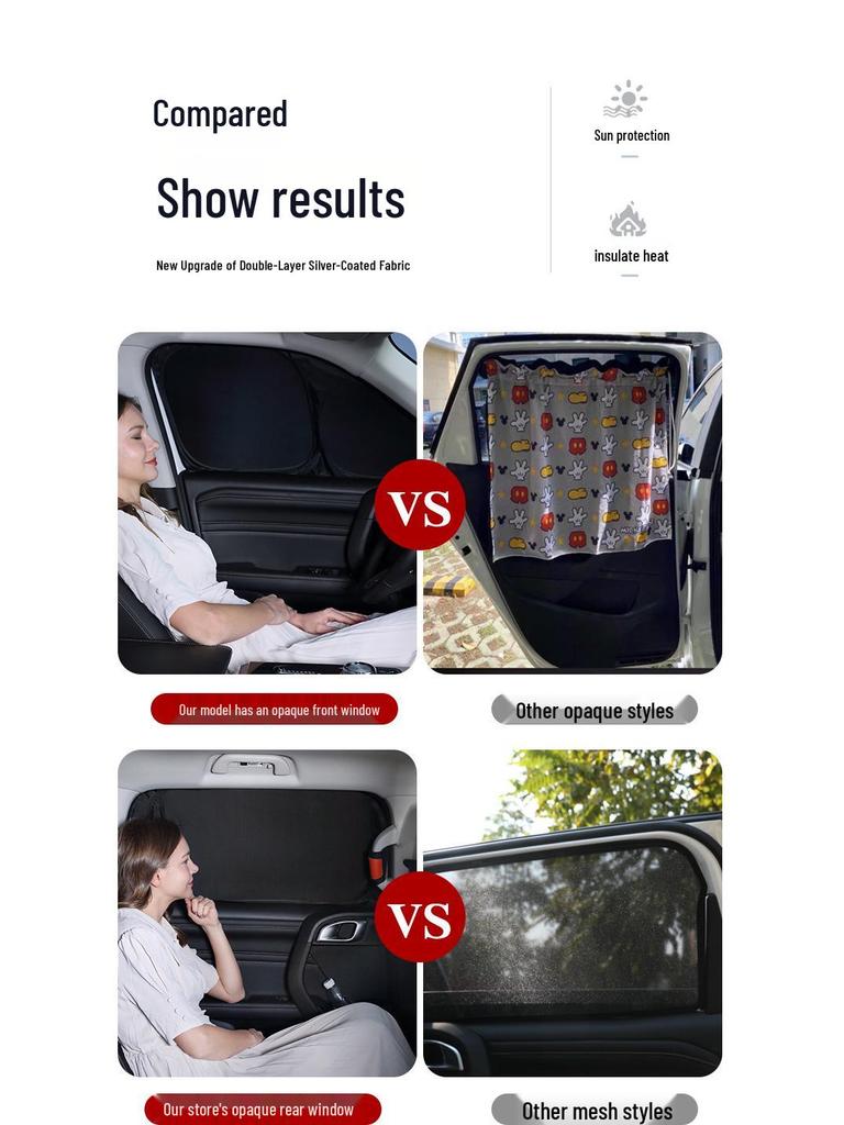 Roewe Car Sunshade: Double-Layer Blackout Privacy and Heat Insulation for Side Windows