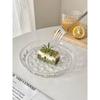 Ins Wind Sunflower French Vintage Relief Glass Fruit Plate Home Premium Cake Plate Tableware Dessert Afternoon Tea Dim Sum Plate