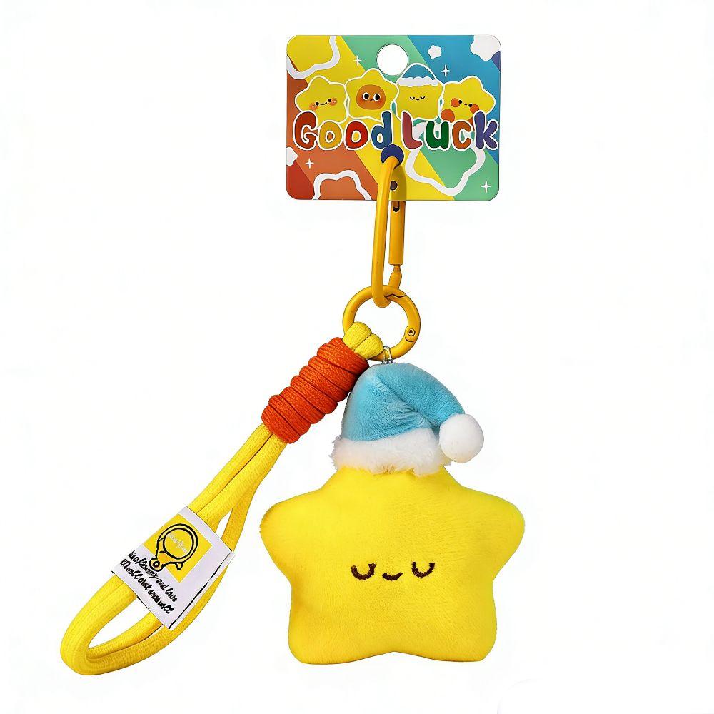 Cute Plush Star Keychain Graduation Gifts Bag Hanging Ornaments Wishing Star Pendant Bag Key Decor