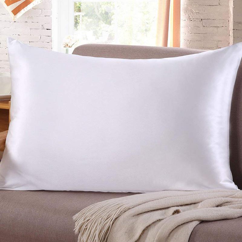 satin zippered pillow protector