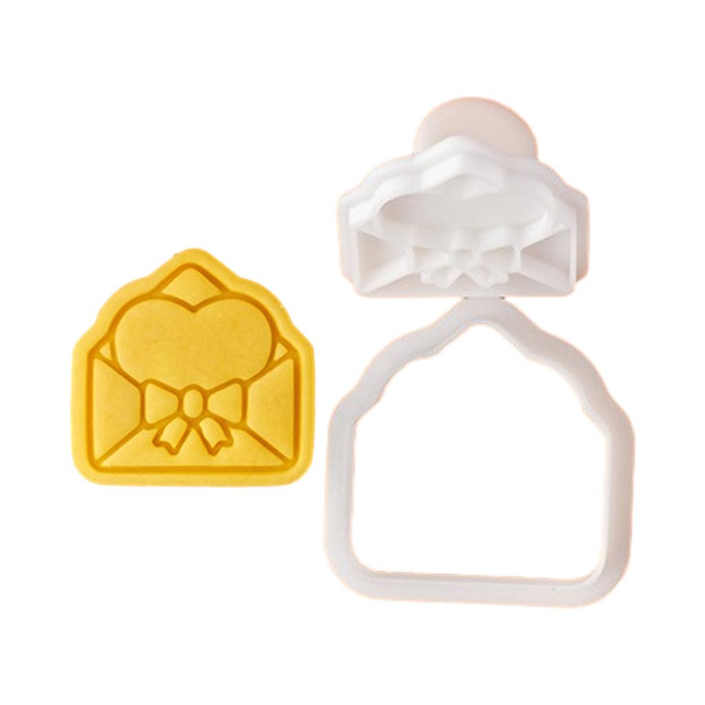 Valentine's Day Cookie Cutters Cartoon Pressable Biscuit Mold Holiday Biscuit Fondant Cookie Stamps Party Supplies