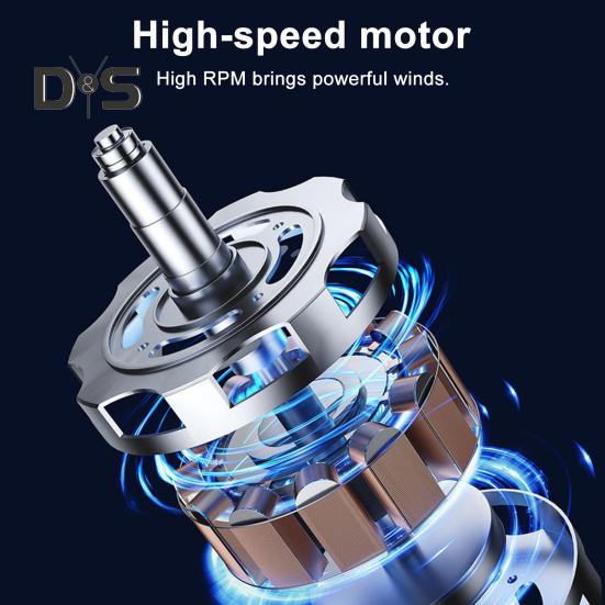 Přenosný ruční turbo ventilátor bezkartáčový motor vysoká rychlost silný proud vzduchu nízká hlučnost osobní dobíjecí chladicí ventilátor