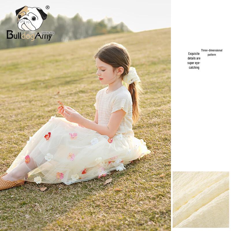 Chanzuigou Girls' Summer Lace Skirt Set