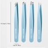 2/4Pcs Eyebrow Tweezer Colorful Hair Beauty Fine Hairs Puller Stainless Steel Slanted Eye Brow Clips Removal Makeup Tools
