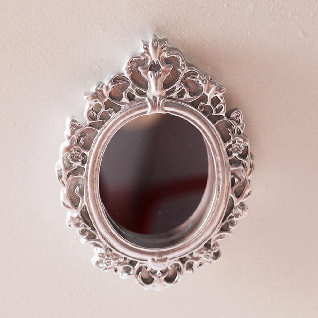 Doll House Decor 1/12 Mini Victorian Tiny Furniture Ornament Dollhouse Mirror Miniature
